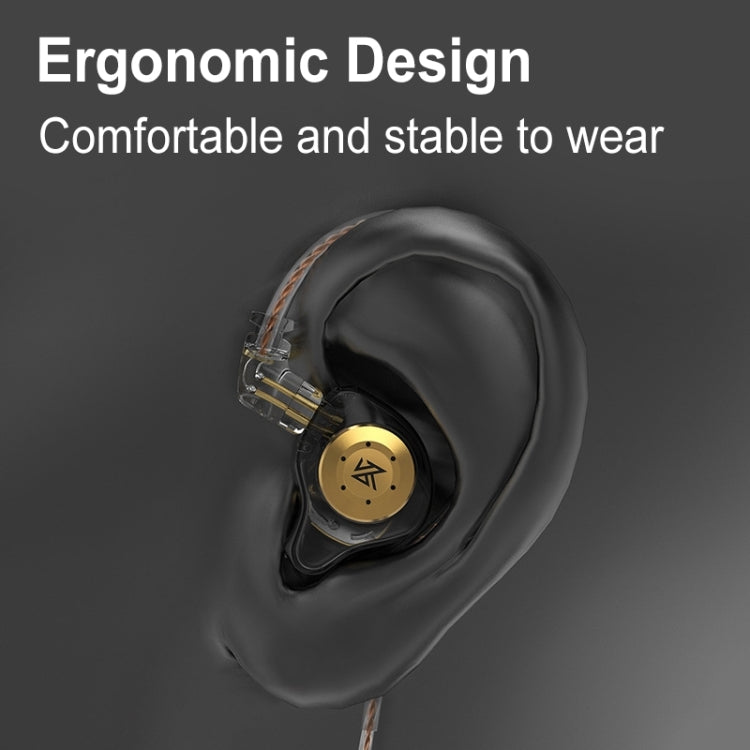 KZ-EDX PRO 1.25m Dynamic HiFi In-Ear Sports Music Headphones, Style:With Microphone(Transparent Cyan) - HoMEdemic™ 