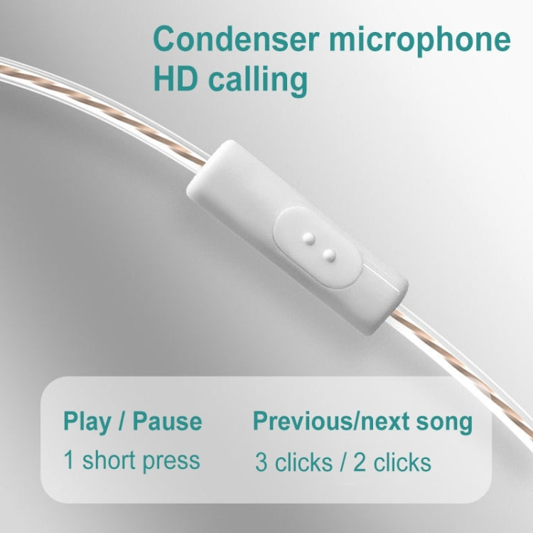 KZ-EDX PRO 1.25m Dynamic HiFi In-Ear Sports Music Headphones, Style:With Microphone(Transparent Cyan) - HoMEdemic™ 