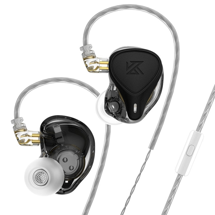 KZ-ZEX PRO 1.2m Electrostatic Coil Iron Hybrid In-Ear Headphones, Style:With Microphone(Black) - HoMEdemic™ 