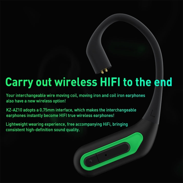 KZ-AZ10 5.2 Wireless Bluetooth Headset 0.75/0.78 Interface Adaptation(Black) - HoMEdemic™ 