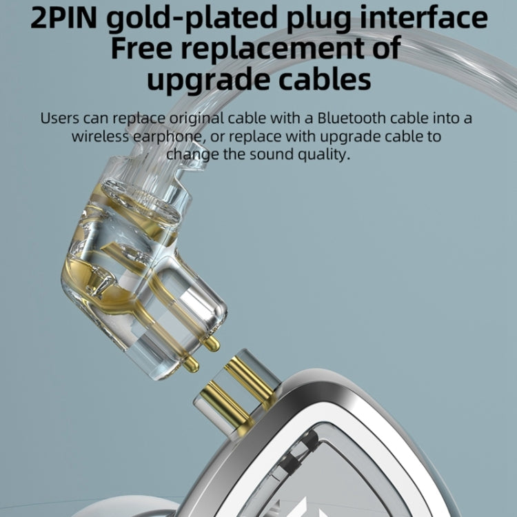 KZ-EDA Balanced Dual Magnetic Dynamic In-Ear Earphone,Length: 1.2m(With Microphone) - HoMEdemic™ 