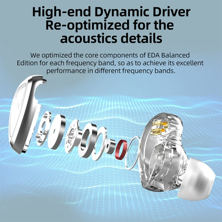 KZ-EDA Balanced Dual Magnetic Dynamic In-Ear Earphone,Length: 1.2m(Without Microphone) - HoMEdemic™ 