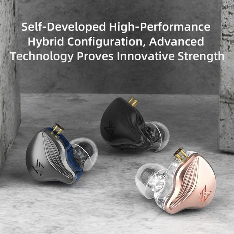 KZ-ZEX 1.2m Electrostatic Dynamic In-Ear Sports Music Headphones, Style:With Microphone(Gun Grey) - HoMEdemic™ 