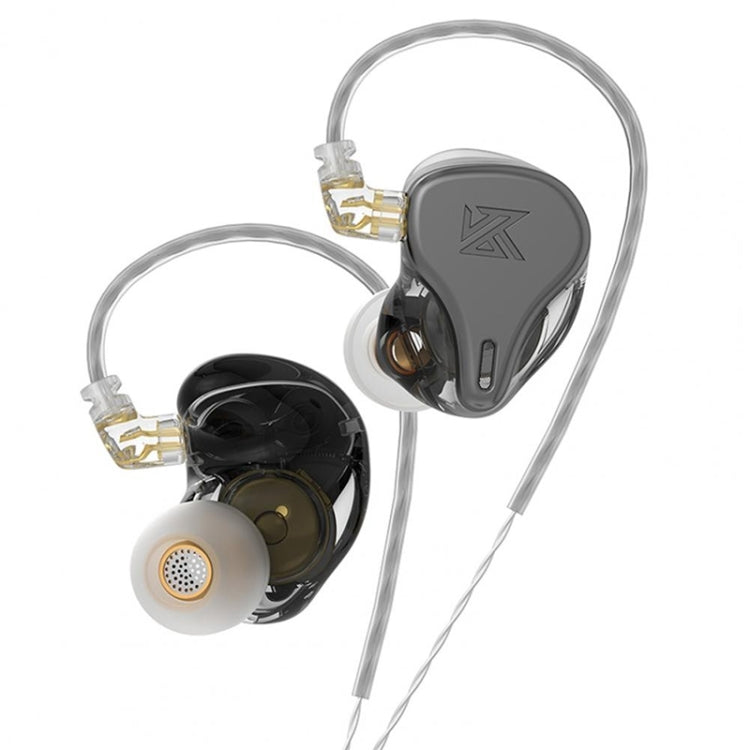 KZ-DQ6S 1.2m Three-Unit Dynamic Subwoofer In-Ear Headphones, Style:Without Microphone(Black) - HoMEdemic™ 
