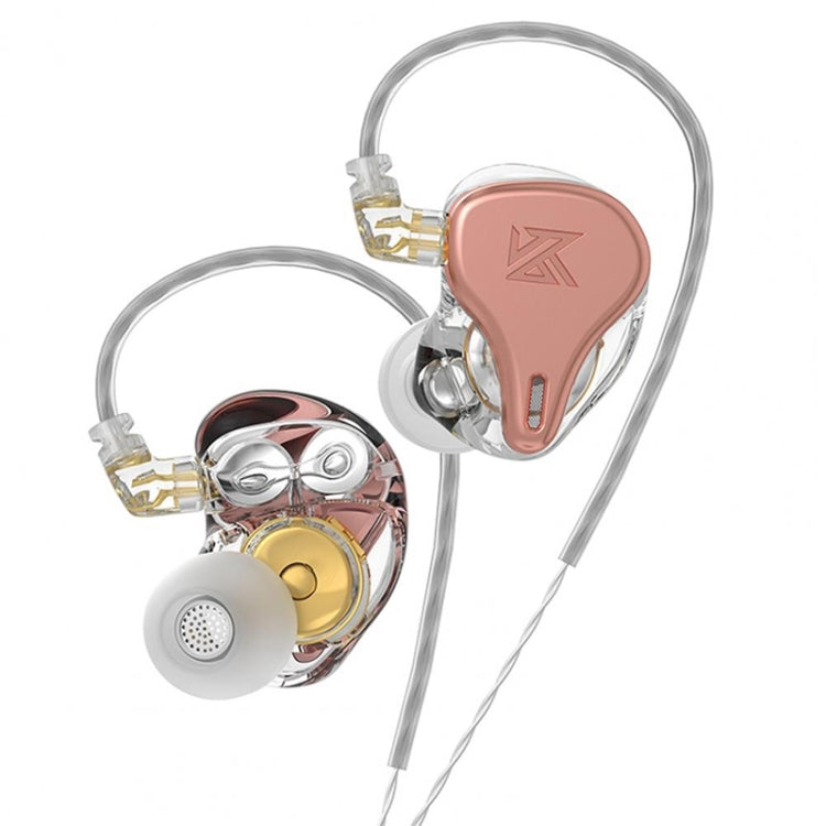 KZ-DQ6S 1.2m Three-Unit Dynamic Subwoofer In-Ear Headphones, Style:Without Microphone(Pink) - HoMEdemic™ 