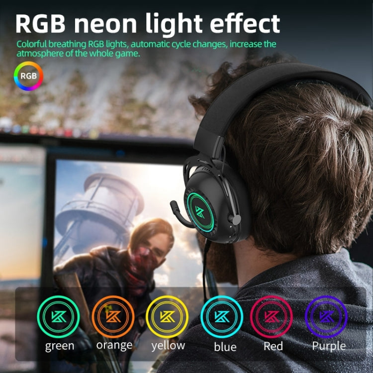 KZ-GP20 Bluetooth/2.4G Dual Mode Gaming RGB Lighting Headphones(Black) - HoMEdemic™ 