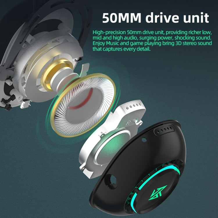 KZ-GP20 Bluetooth/2.4G Dual Mode Gaming RGB Lighting Headphones(Black) - HoMEdemic™ 