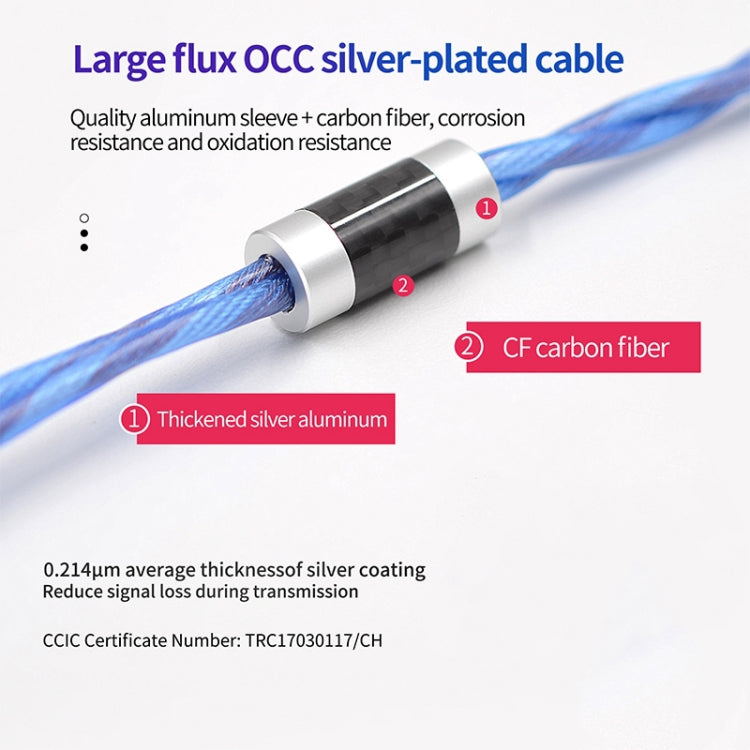 KZ 90-10 2Pin Interface 498 Core DIY Headphone Upgrade Cable,Length: 1.2m(Blue) - HoMEdemic™ 