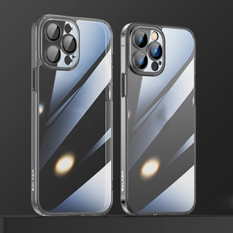 For iPhone 12 Pro Max SULADA Crytal Steel Series Diamond Glass + TPU Phone Case(Black) - HoMEdemic™ 