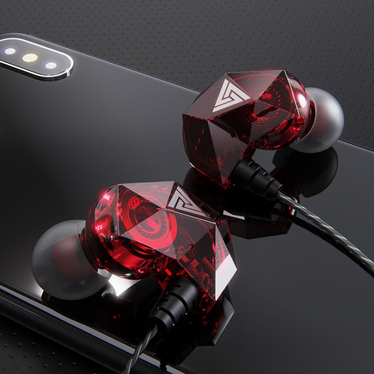 QKZ AK2 Sports In-ear Wired HiFi Sound Heavy Bass 3.5mm Earphone with Mic(Red) - HoMEdemic™ 