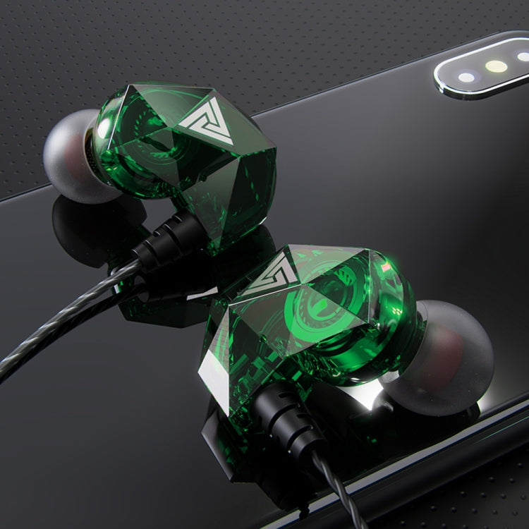 QKZ AK2 Sports In-ear Wired HiFi Sound Heavy Bass 3.5mm Earphone with Mic(Green) - HoMEdemic™ 