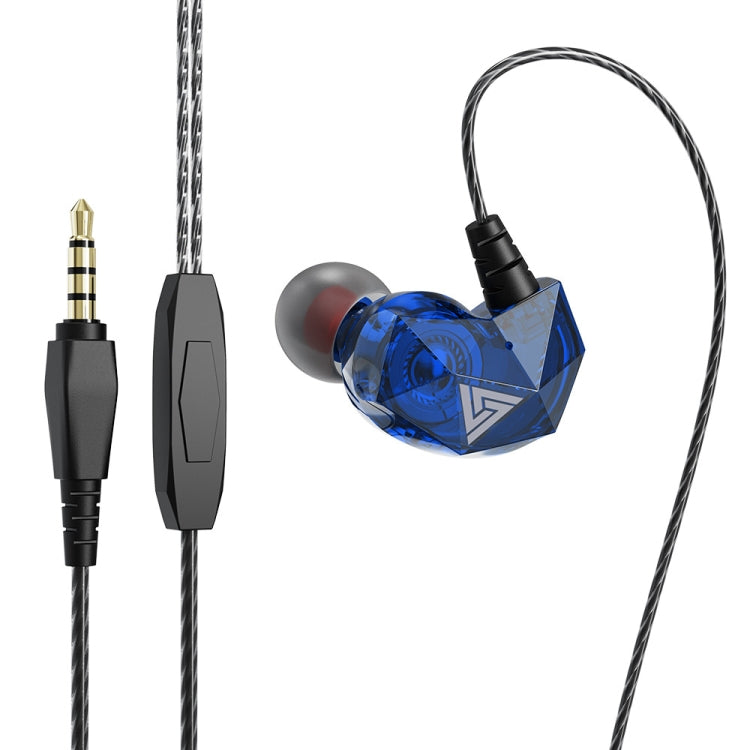 QKZ AK2 Sports In-ear Wired HiFi Sound Heavy Bass 3.5mm Earphone with Mic(Blue) - HoMEdemic™ 