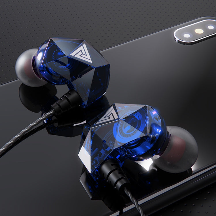 QKZ AK2 Sports In-ear Wired HiFi Sound Heavy Bass 3.5mm Earphone with Mic(Blue) - HoMEdemic™ 