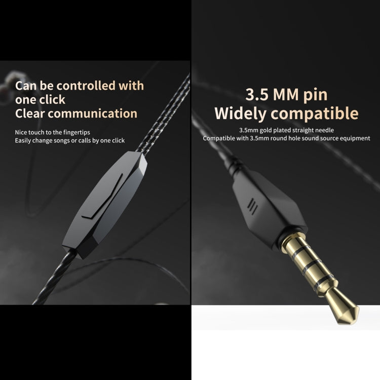 QKZ AK2 Sports In-ear Wired HiFi Sound Heavy Bass 3.5mm Earphone with Mic(Black) - HoMEdemic™ 