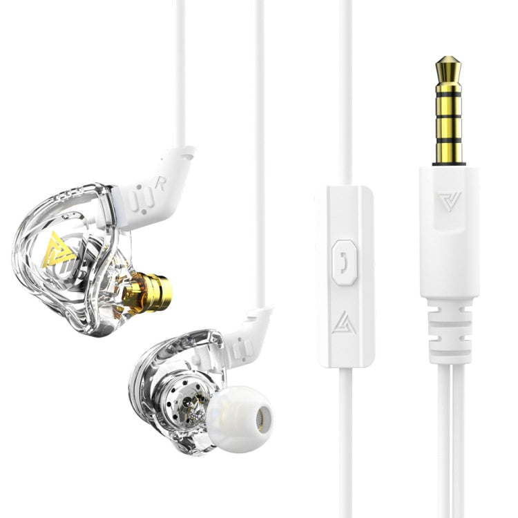 QKZ DMX Sports In-ear HIFI 3.5mm Wired Control Earphone with Mic(Transparent) - HoMEdemic™ 