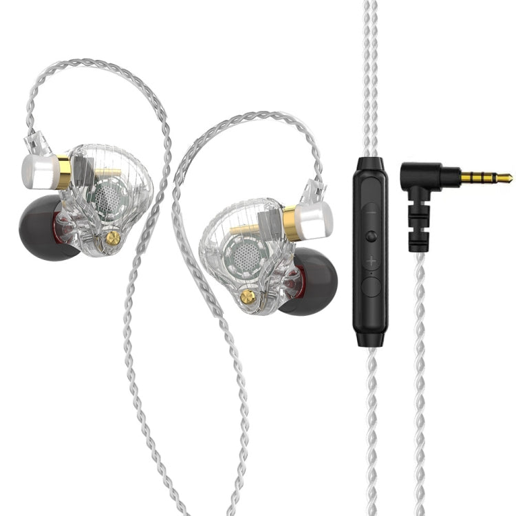 QKZ SK3 3.5mm Sports In-ear Wired HIFI Bass Stereo Sound Earphone with Mic(Transparent) - HoMEdemic™ 