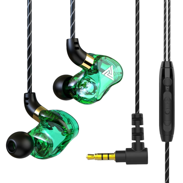 QKZ SK7 3.5mm Sports In-ear Copper Driver Wired HIFI Stereo Earphone with Mic(Green) - HoMEdemic™ 