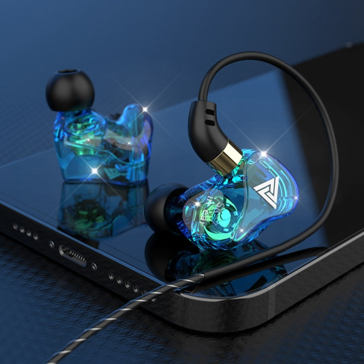 QKZ SK7 3.5mm Sports In-ear Copper Driver Wired HIFI Stereo Earphone with Mic(Sky Blue) - HoMEdemic™ 