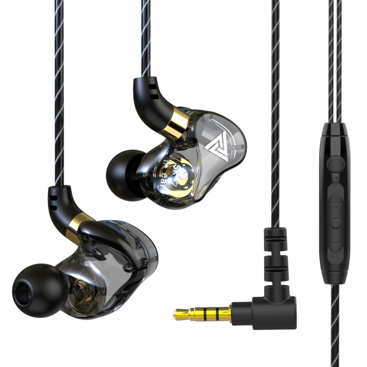 QKZ SK7 3.5mm Sports In-ear Copper Driver Wired HIFI Stereo Earphone with Mic(Black) - HoMEdemic™ 