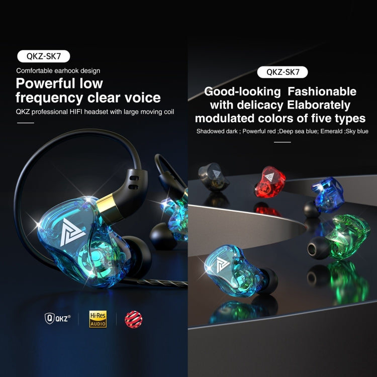 QKZ SK7 3.5mm Sports In-ear Copper Driver Wired HIFI Stereo Earphone with Mic(Black) - HoMEdemic™ 