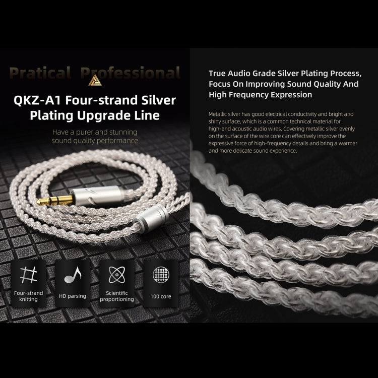QKZ A1 Four-strand Silver-plated Wired Earphone - HoMEdemic™ 