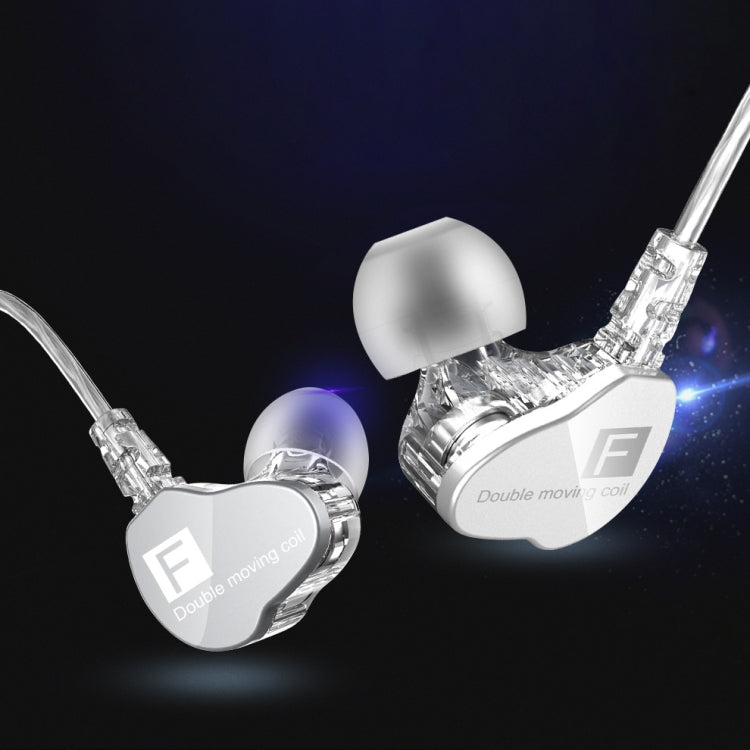 QKZ F910 In-Ear Subwoofer Dual Dynamic Earphone(Transparent) - HoMEdemic™ 