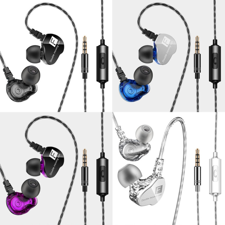 QKZ F910 In-Ear Subwoofer Dual Dynamic Earphone(Transparent) - HoMEdemic™ 