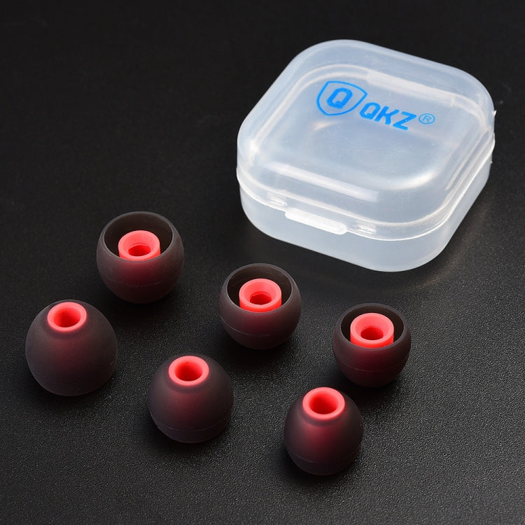 QKZ GJES 6-in-1 In-Ear Earphone Silicone Ear Caps(Black Red) - HoMEdemic™ 