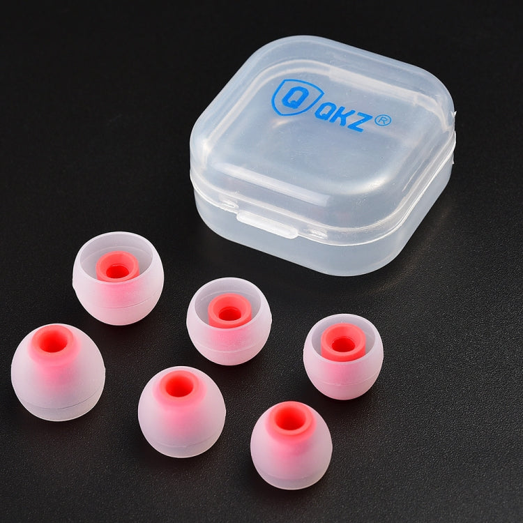 QKZ GJES 6-in-1 In-Ear Earphone Silicone Ear Caps(White Red) - HoMEdemic™ 