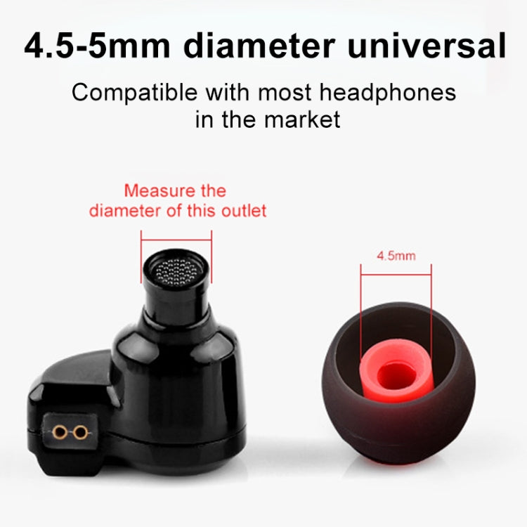 QKZ GJES 6-in-1 In-Ear Earphone Silicone Ear Caps(White Red) - HoMEdemic™ 