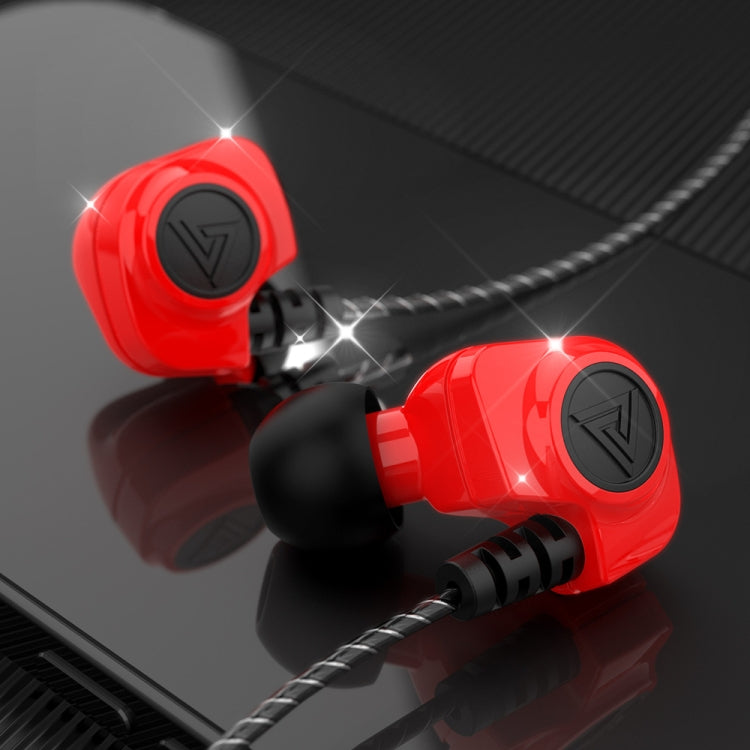 QKZ SK5 In-ear Subwoofer Wire-controlled Music Earphone with Mic(Red) - HoMEdemic™ 