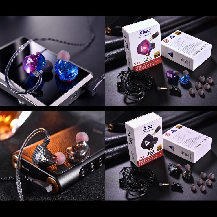 QKZ VK4 In-Ear Subwoofer HiFi Wire-controlled Earphone with Mic(Carbon Fiber Version) - HoMEdemic™ 