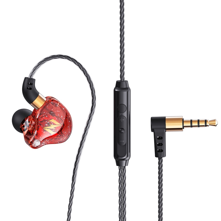QKZ ZEN In-ear Subwoofer Wire-controlled Music Running Sports Earphone with Mic(Red) - HoMEdemic™ 