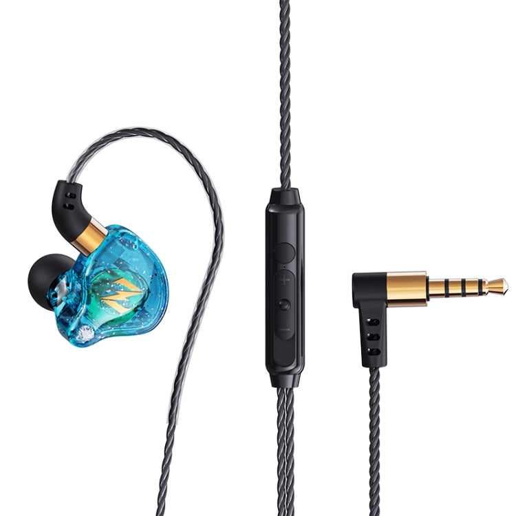 QKZ ZEN In-ear Subwoofer Wire-controlled Music Running Sports Earphone with Mic(Blue) - HoMEdemic™ 