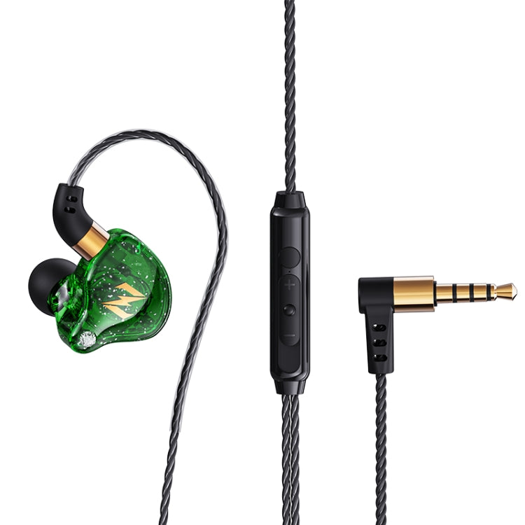 QKZ ZEN In-ear Subwoofer Wire-controlled Music Running Sports Earphone with Mic(Green) - HoMEdemic™ 