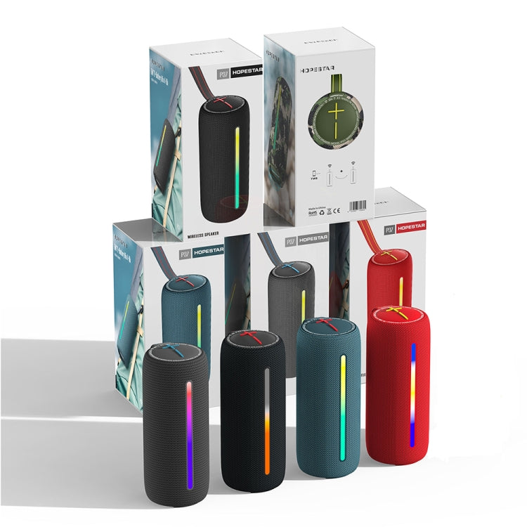 HOPESTAR P37 Outdoor Portable RGB Light Waterproof Wireless Bluetooth Speaker(Grey) - HoMEdemic™ 