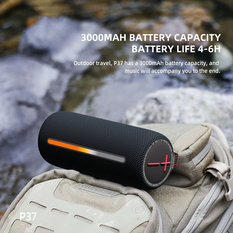 HOPESTAR P37 Outdoor Portable RGB Light Waterproof Wireless Bluetooth Speaker(Red) - HoMEdemic™ 