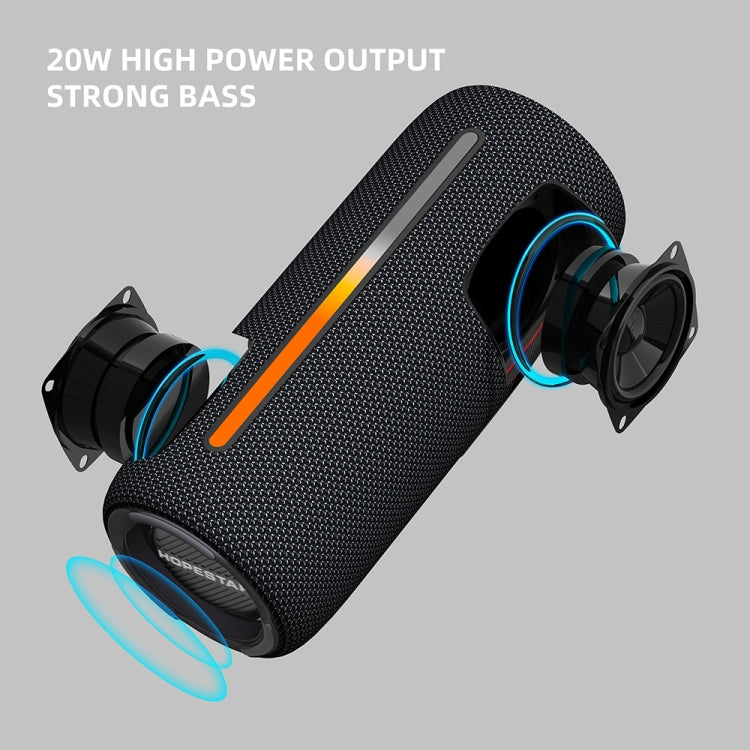HOPESTAR P37 Outdoor Portable RGB Light Waterproof Wireless Bluetooth Speaker(Blue) - HoMEdemic™ 