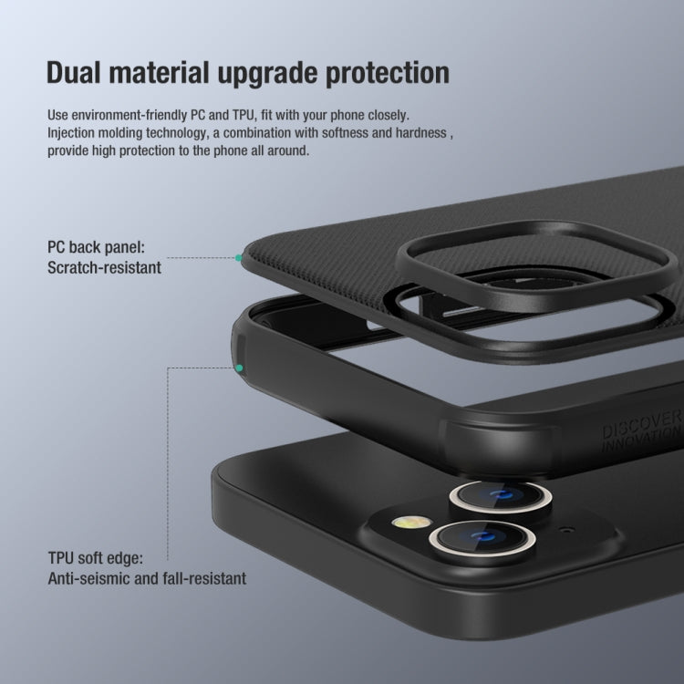 For iPhone 14 NILLKIN Frosted Shield Pro PC + TPU Phone Case (Black) - HoMEdemic™ 