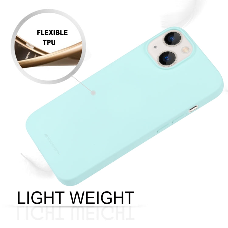For iPhone 14 GOOSPERY SOFT FEELING Liquid TPU Phone Case (Mint Green) - HoMEdemic™ 