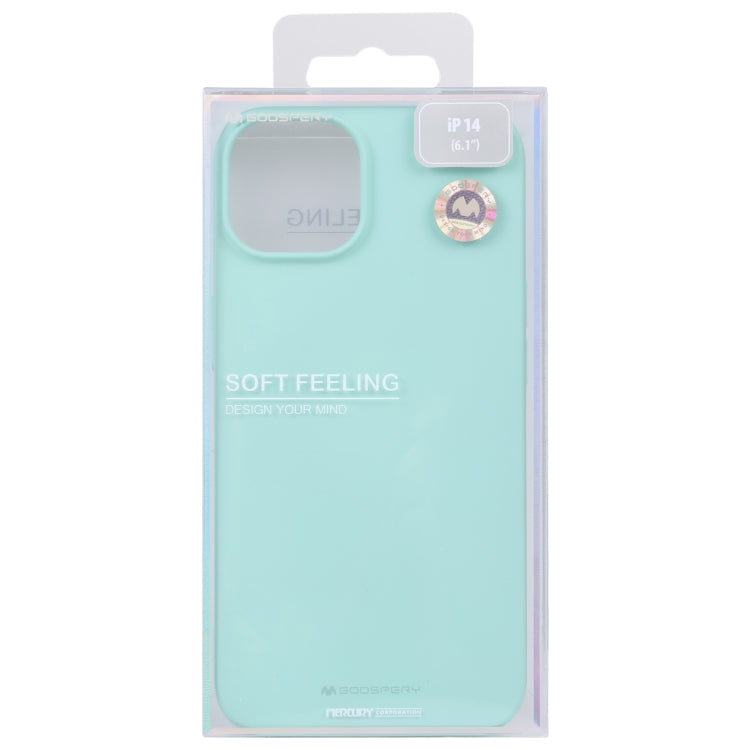For iPhone 14 GOOSPERY SOFT FEELING Liquid TPU Phone Case (Mint Green) - HoMEdemic™ 