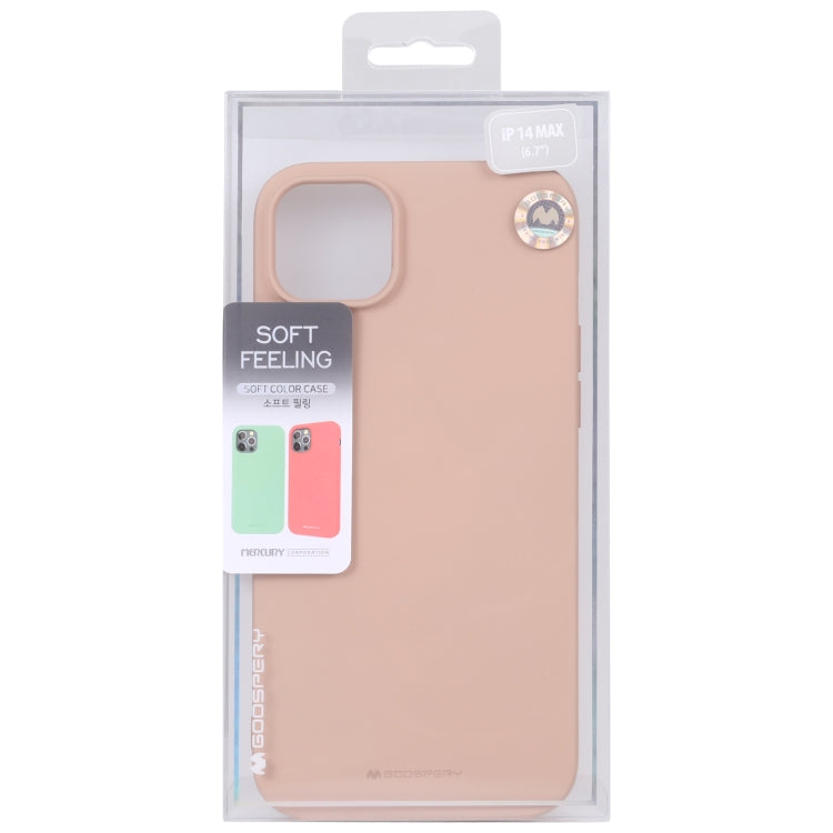 For iPhone 14 Plus GOOSPERY SOFT FEELING Liquid TPU Phone Case (Light Pink) - HoMEdemic™ 