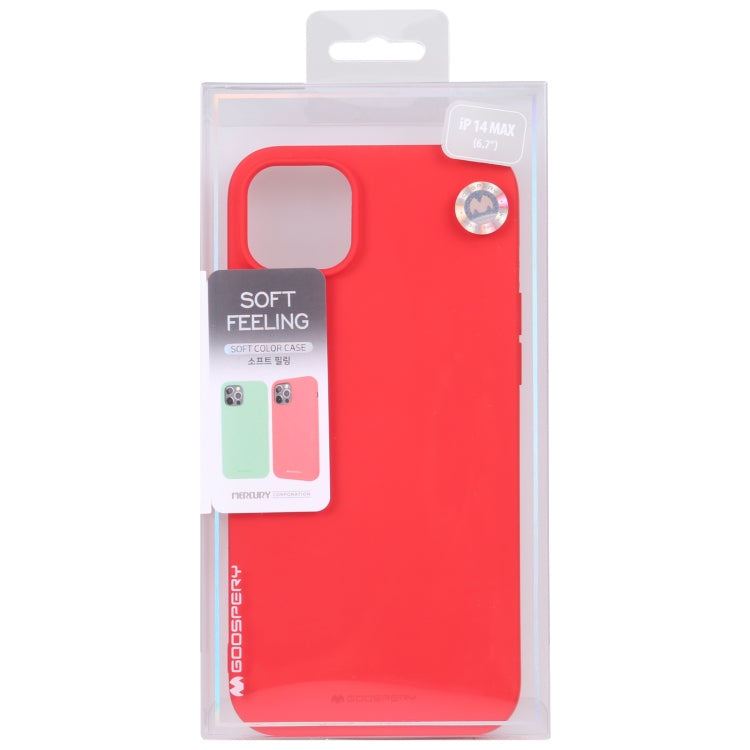 For iPhone 14 Plus GOOSPERY SOFT FEELING Liquid TPU Phone Case (Red) - HoMEdemic™ 