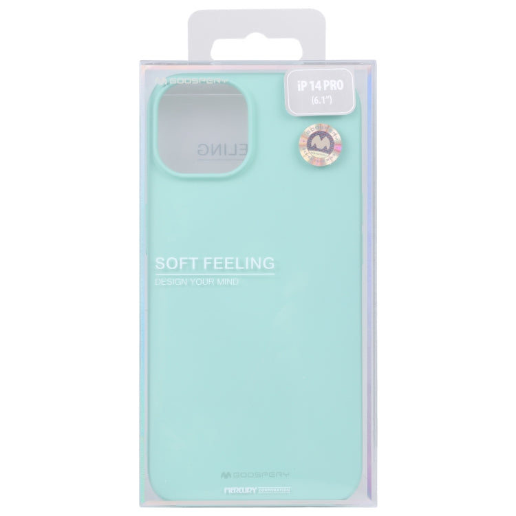 For iPhone 14 Pro GOOSPERY SOFT FEELING Liquid TPU Phone Case(Mint Green) - HoMEdemic™ 