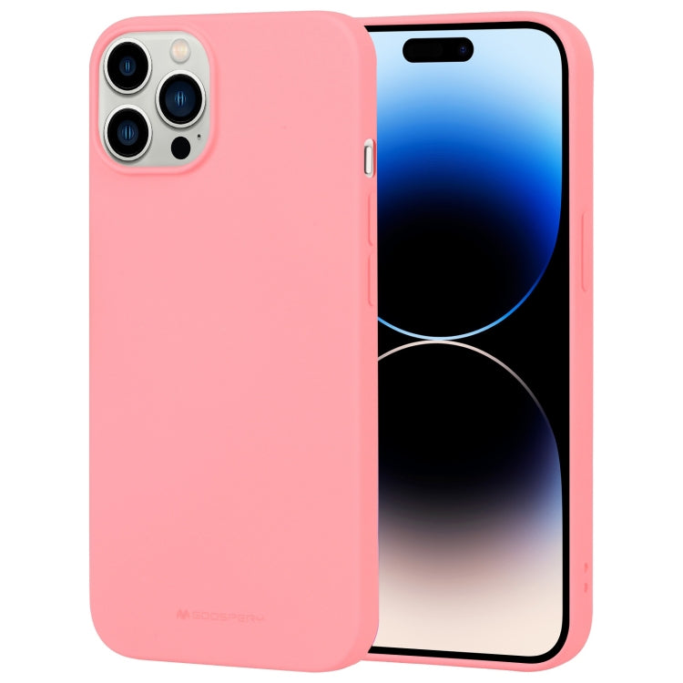 For iPhone 14 Pro Max GOOSPERY SOFT FEELING Liquid TPU Phone Case (Pink) - HoMEdemic™ 