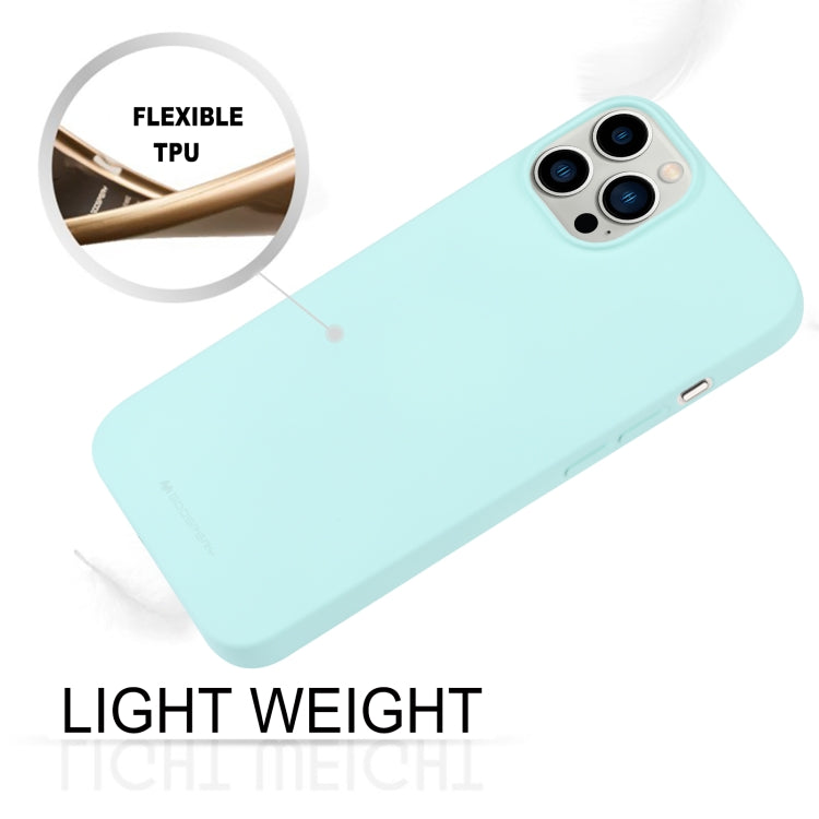 For iPhone 14 Pro Max GOOSPERY SOFT FEELING Liquid TPU Phone Case (Mint Green) - HoMEdemic™ 