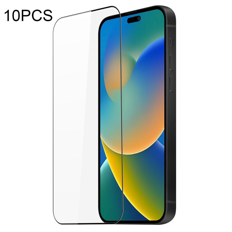 For iPhone 14 Pro Max 10pcs DUX DUCIS 0.33mm 9H Medium Alumina Tempered Glass Film(Black) - HoMEdemic™ 