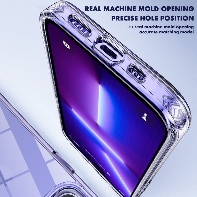 For iPhone 14 Pro Max iPAKY Shockproof PC + TPU Protective Phone Case (Transparent Purple) - HoMEdemic™ 
