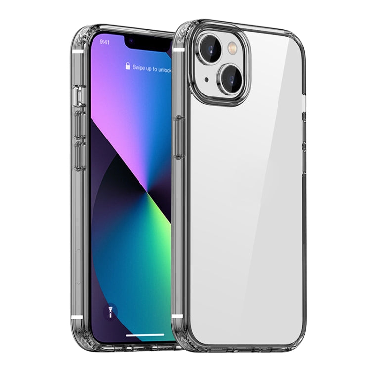 For iPhone 14 Plus iPAKY Shockproof PC + TPU Protective Phone Case (Transparent Black) - HoMEdemic™ 