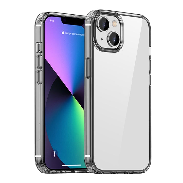 For iPhone 14 iPAKY Shockproof PC + TPU Protective Phone Case (Transparent Black) - HoMEdemic™ 